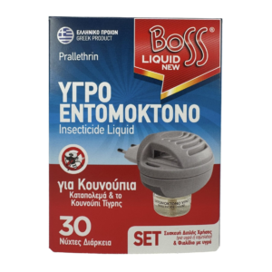 Boss set ηλεκτρική συσκευή πρίζας με υγρό απωθητικό κουνουπιών